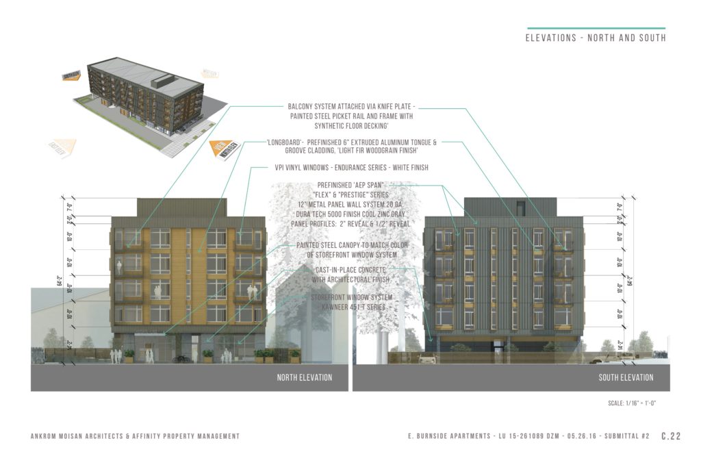 Apartments on Outer East Burnside approved by Design Commission (images