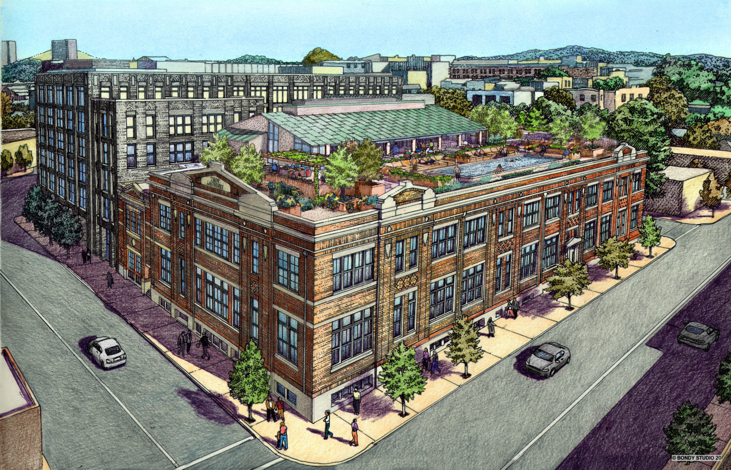Renovation and Addition to Historic Troy Laundry Planned (images